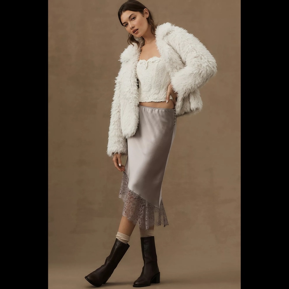 Anthropologie Faux Fur Jacket Coat - Picture 3 of 16